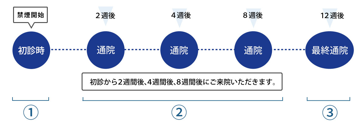 禁煙治療スケジュールの図